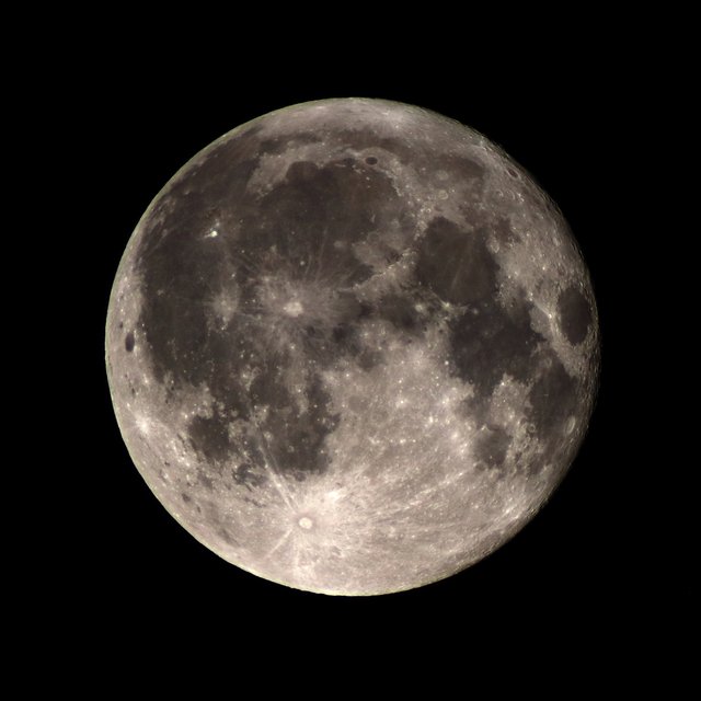 The full moon of the 10th of August, 2025, captured using prime focus.